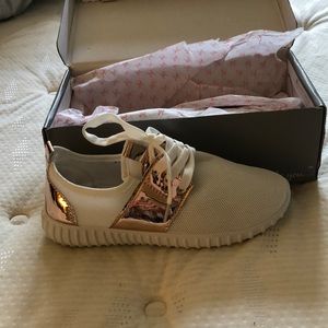 Journey & Crew Rose Gold Tennis Shoes